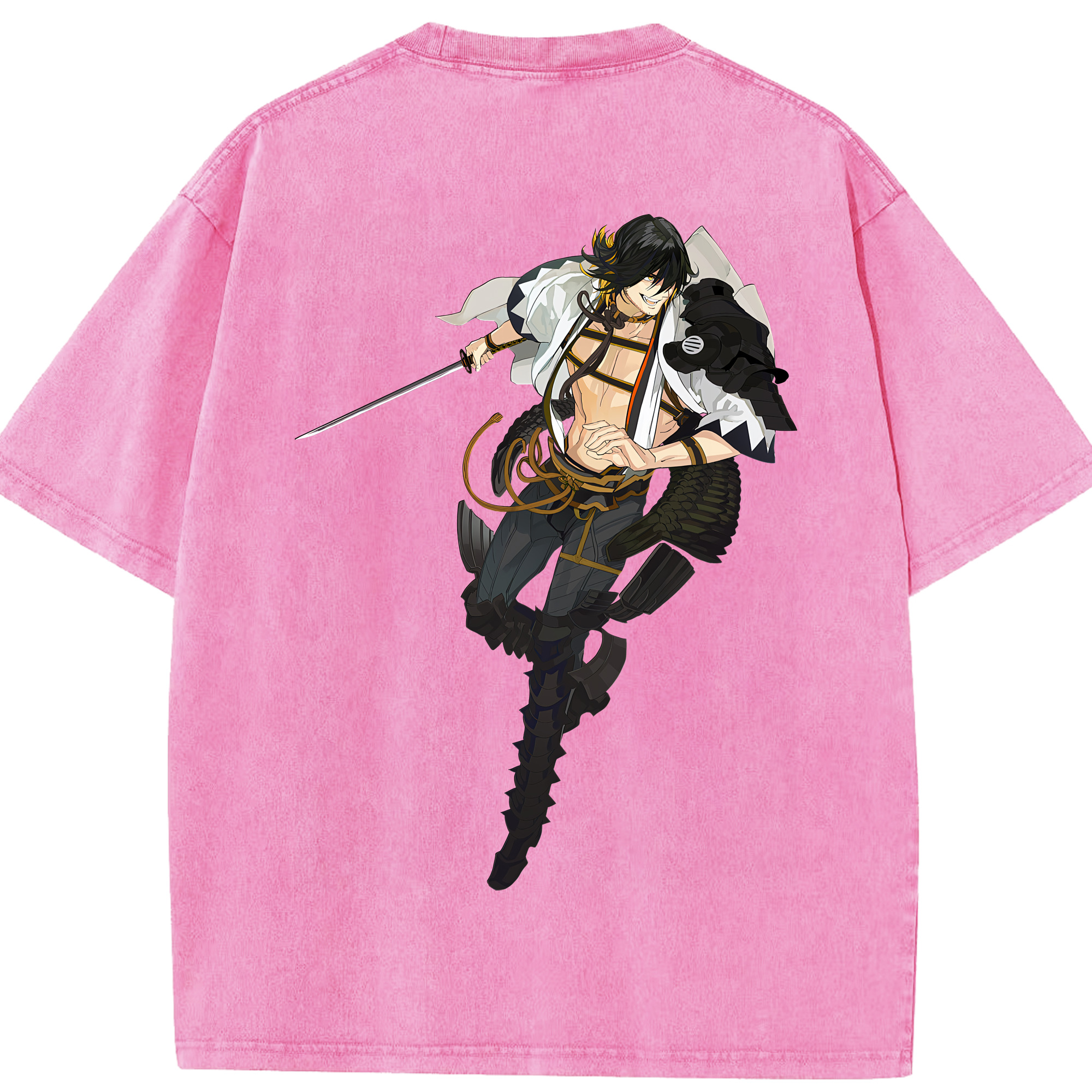 （画像用） 刀剣乱舞 Touken Ranbu 綿100% ヴィンテージ風 半袖Tシャツ（背面プリント）